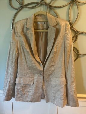 Champagne Single-Button Blazer